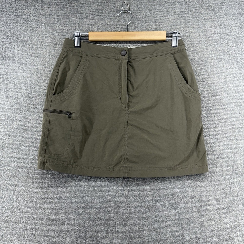 LL Bean Hiking Skort Women Size 4 Brown Expandable Outdoor